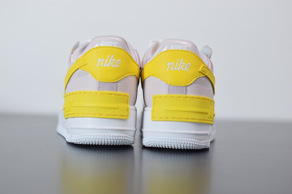 Nike Air Force 1 Shadow White Barely Rose Speed Yellow