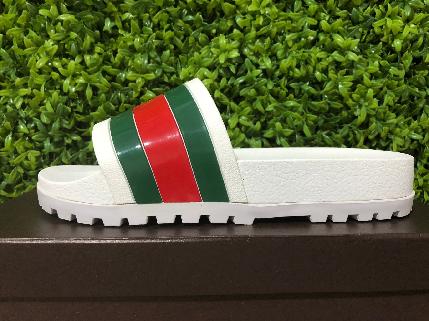 Gucci Web Slide Sandal White