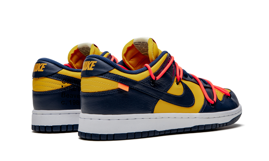 Nike Dunk Low Off White University Gold Mindnight Navy