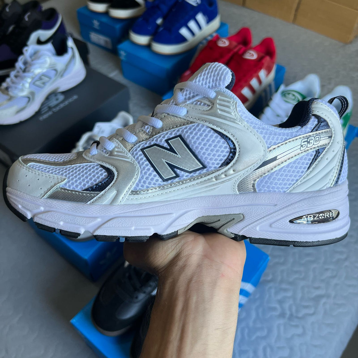 New Balance 530 White Silver Navy - Pronta Entrega