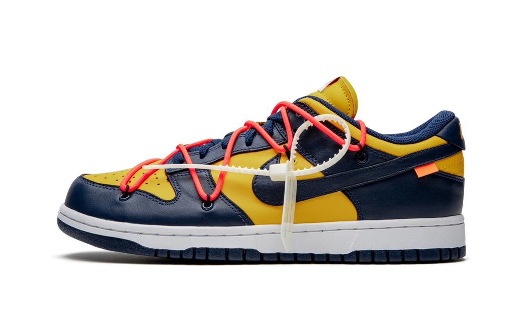 Nike Dunk Low Off White University Gold Mindnight Navy